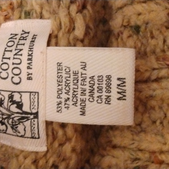 Multicolor Browns And Golds Textured Weave Turtleneck Sweater - Picture 3 of 3